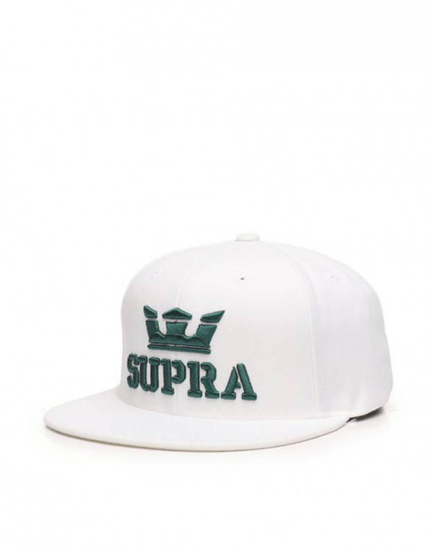 SUPRA Above II Snapback Hat White/Green