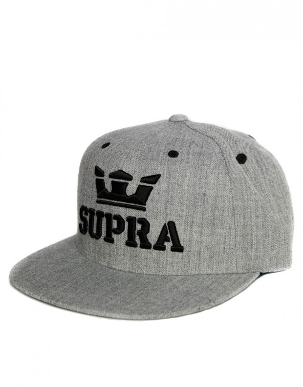 SUPRA Above Snapback Hat Grey/Black