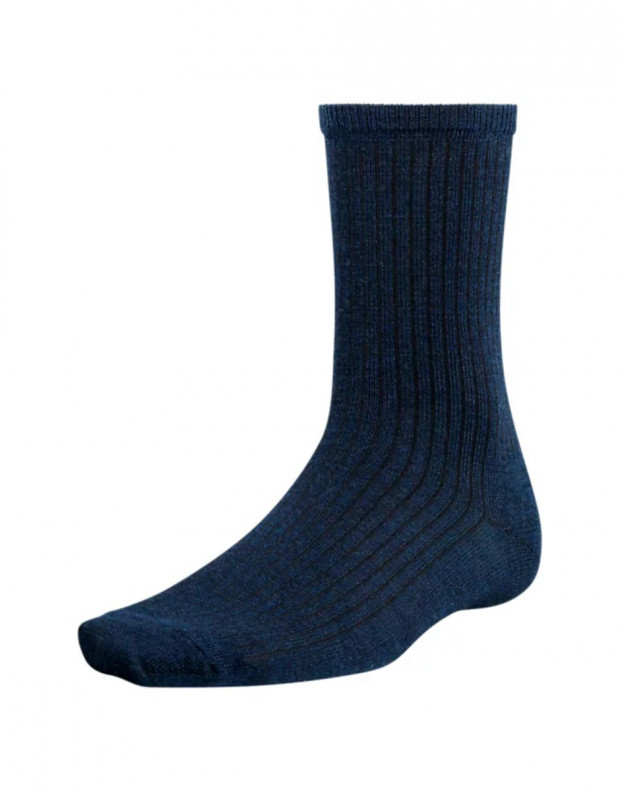 TIMBERLAND Premium Wool Ribbed Crew Socks Navy