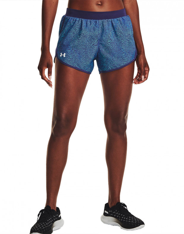 UNDER ARMOUR Fly By 2.0 Printed Short Blue
