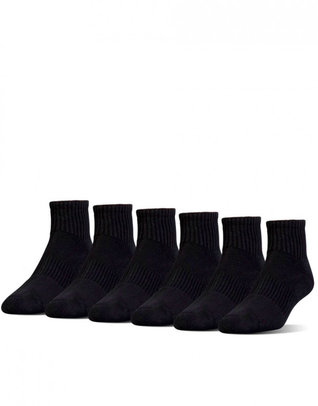UNDER ARMOUR 6-pack Charged Cotton 2.0 Socks Black