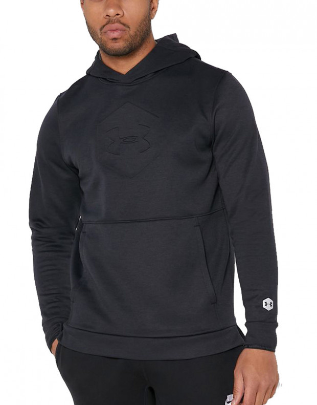 UNDER ARMOUR Athlete Recovery Fleece Graphic Hoodie Black