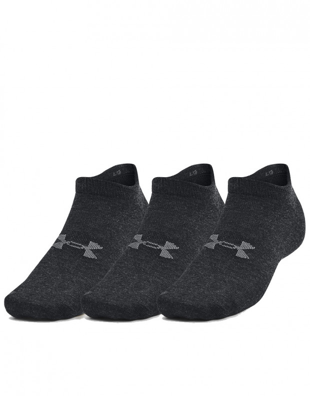 UNDER ARMOUR 3-pack Essential No Show Socks Black