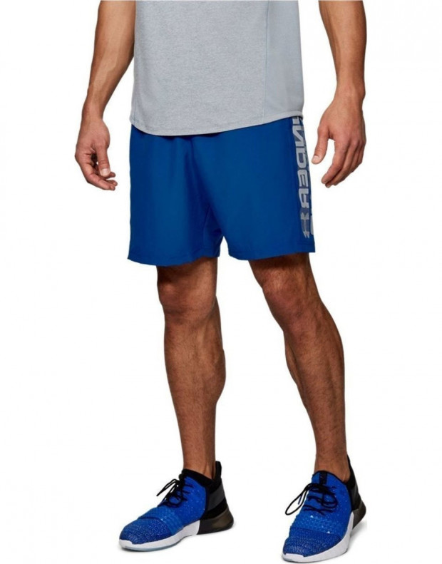 UNDER ARMOUR Woven Graphic Wordmark Shorts Blue