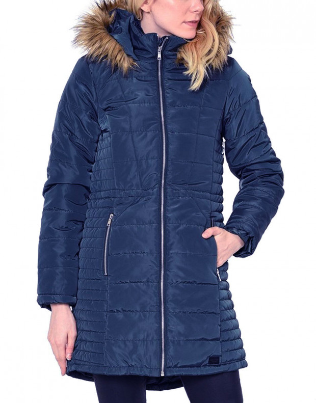 VERO MODA Quilted Long Parka Blue