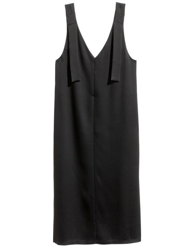 H&M Straight-Cut V-Neck Dress - 6375/black - 2