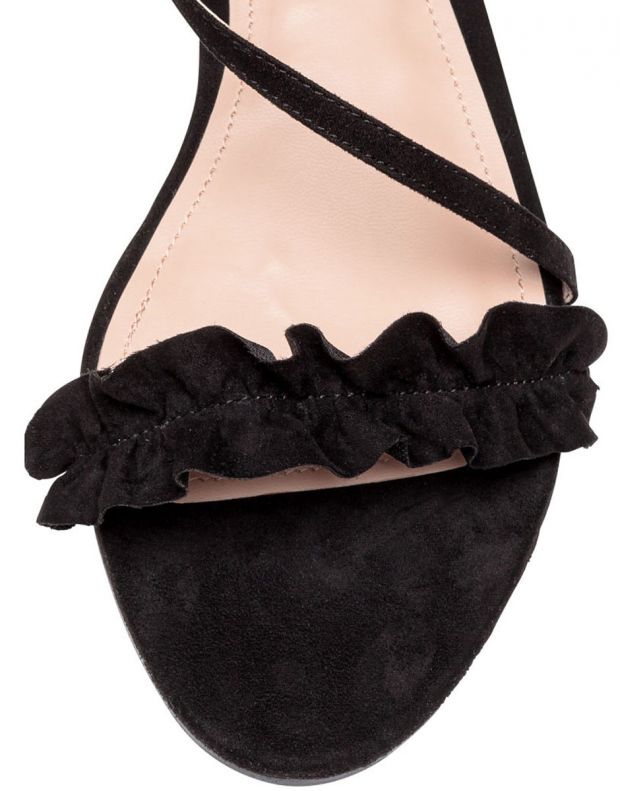 H&M Suede Sandals Black - 3567/black - 3