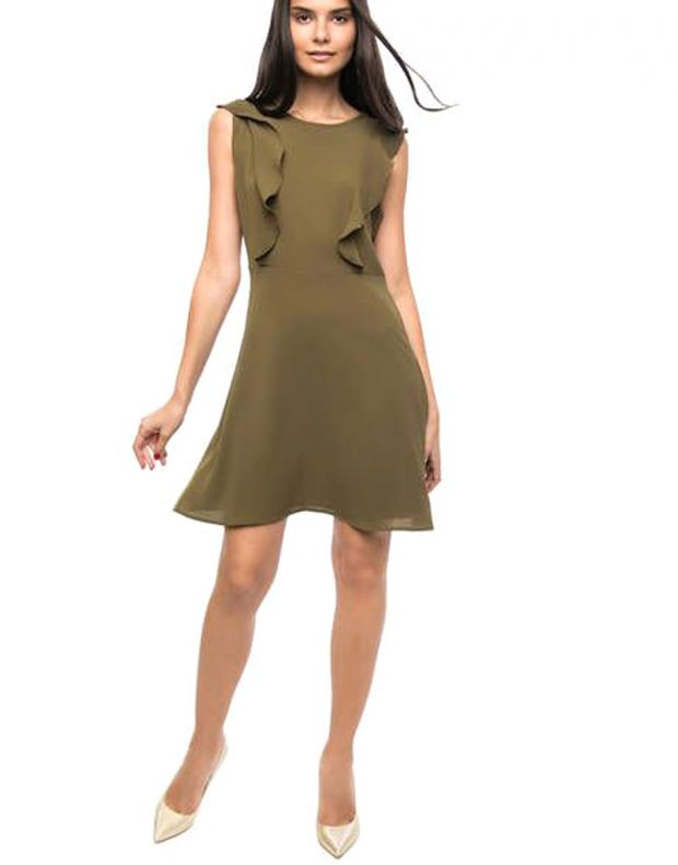 VERO MODA Ruffle Short Dress - 82798/green - 2