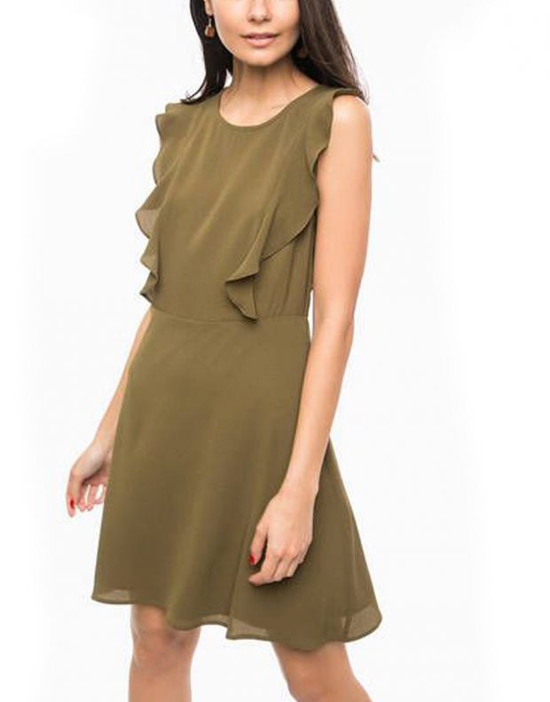 VERO MODA Ruffle Short Dress - 82798/green - 1