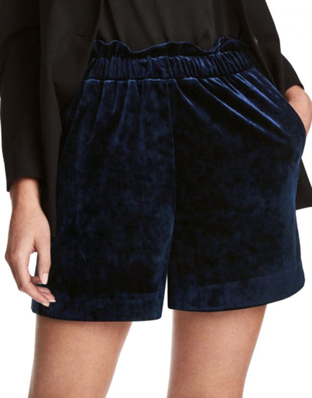 H&M Velour Shorts - 8535/blue - 1