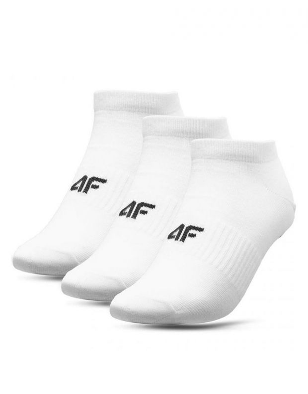 4F 3-Pack Middle Cut Socks White H4L21-SOM006-10S+10S+10S