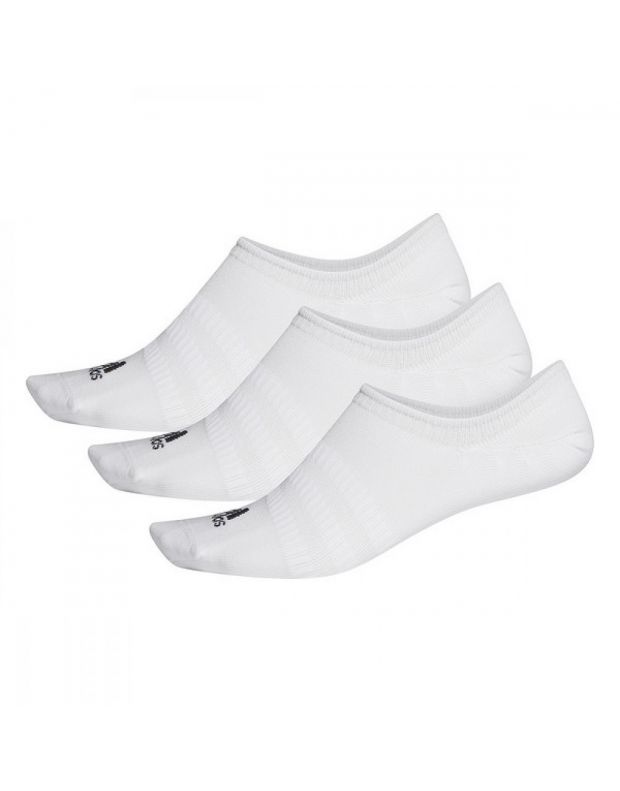 ADIDAS No Show Socks 3-Pairs White DZ9415