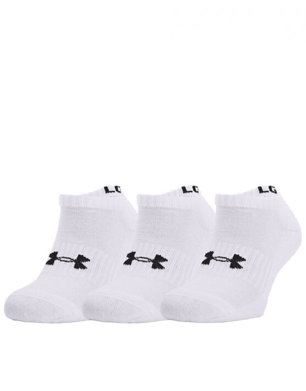 UNDER ARMOUR Core No Show 3-Pack White 1363241-100