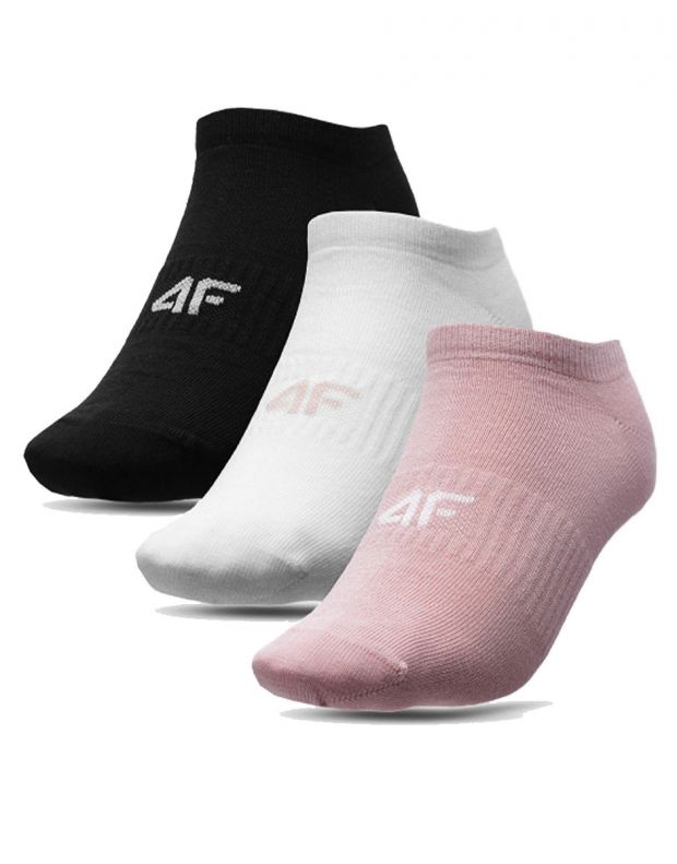 4F 3-Pack Middle Cut Logo Socks MultiColor - NOSH4-SOD302-56S+10S+20S - 1