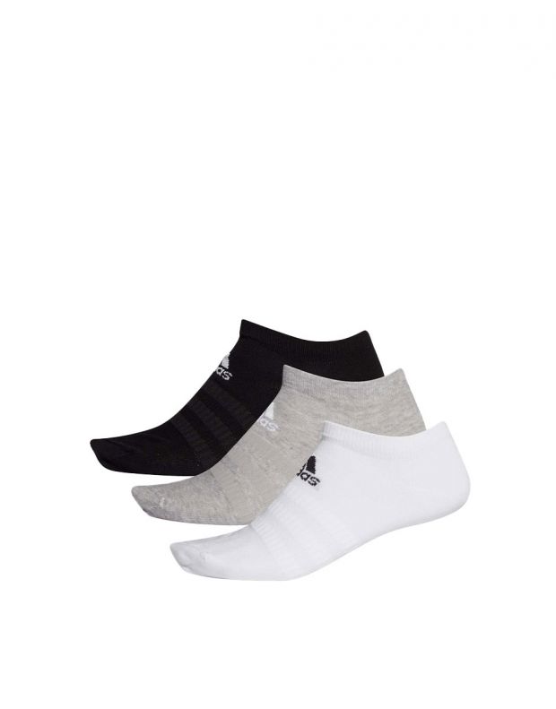 ADIDAS 3-Packs Lightweight Low Cut Socks Black/Grey/White - DZ9400 - 1