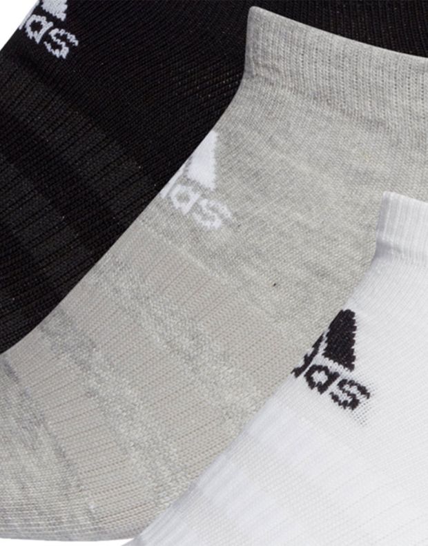ADIDAS 3-Packs Lightweight Low Cut Socks Black/Grey/White - DZ9400 - 2