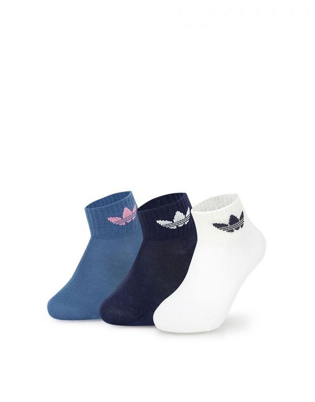 ADIDAS 3-Packs Mid-Ankle Socks White/Blue/Black - HK7187 - 1