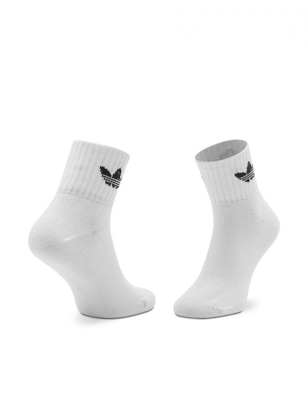 ADIDAS 3-Packs Mid-Ankle Socks White/Blue/Black - HK7187 - 2