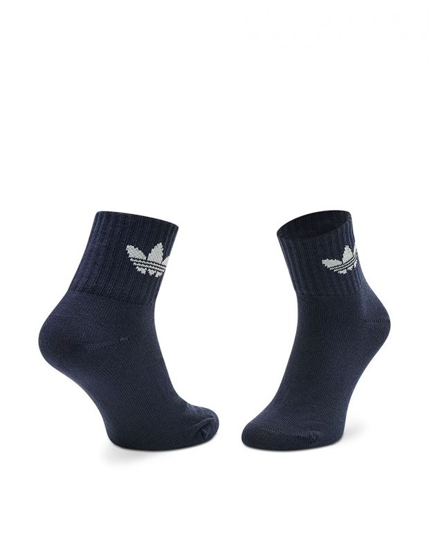 ADIDAS 3-Packs Mid-Ankle Socks White/Blue/Black - HK7187 - 4