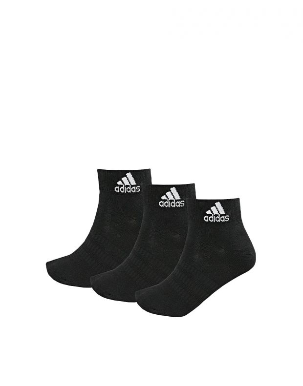 ADIDAS 3-Packs Training Ankle Socks Black - DZ9436 - 1