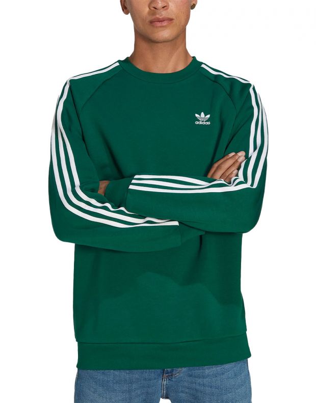 ADIDAS Adicolor Classics 3-Stripes Crew Sweatshirt Green - IA4863 - 1