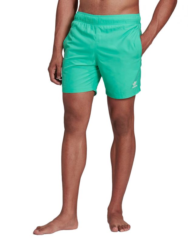 ADIDAS Adicolor Essentials Trefoil Swim Shorts Green - HE9422 - 1