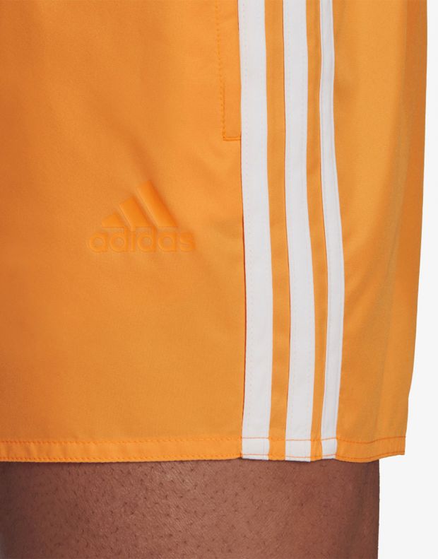 ADIDAS Classic 3-Stripes Swim Shorts Orange - HA0401 - 4
