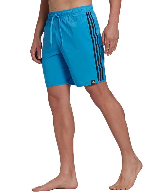 ADIDAS Classic-Length 3-Stripes Swim Shorts Blue - HH9483 - 1