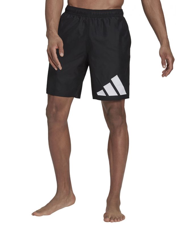 ADIDAS Classic-Length Logo Swim Shorts Black - GU0277 - 1