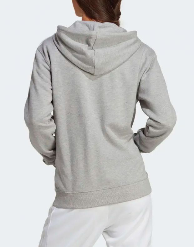 ADIDAS Essentials 3-Stripes French Terry Full-Zip Hoodie Grey - IC9917 - 2