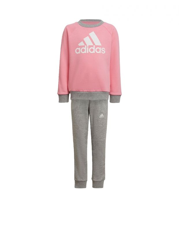 ADIDAS Essentials Logo French Terry Tracksuit Pink/Grey - HM8969 - 1