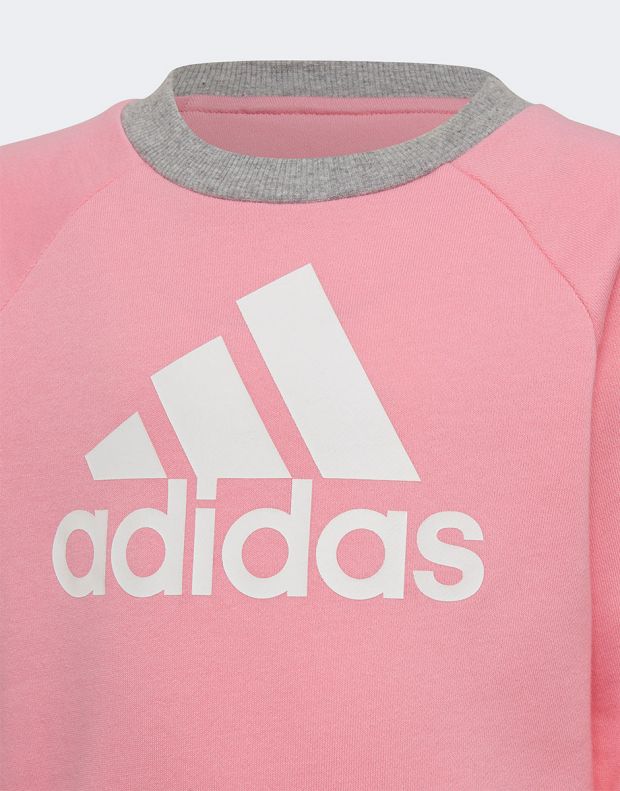 ADIDAS Essentials Logo French Terry Tracksuit Pink/Grey - HM8969 - 4