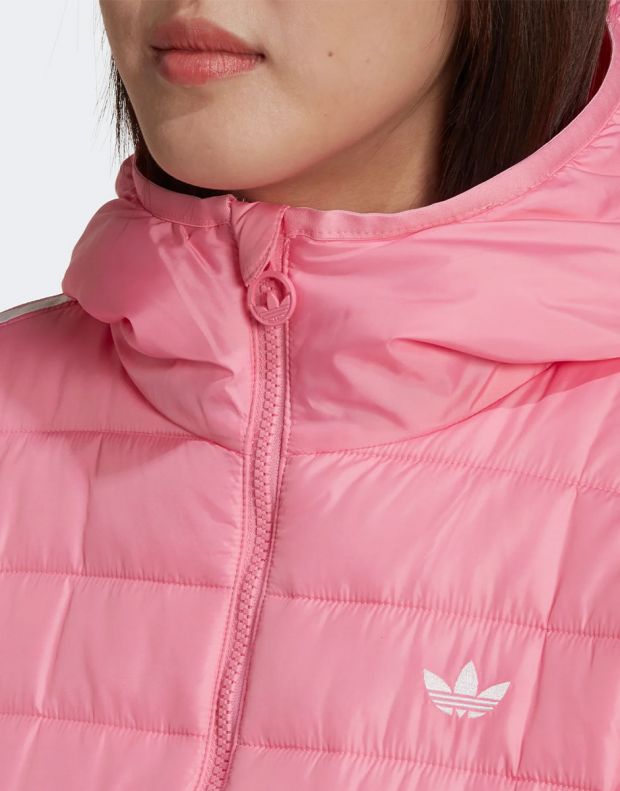 ADIDAS Hooded Premium Slim Jacket Pink - HM2611 - 4