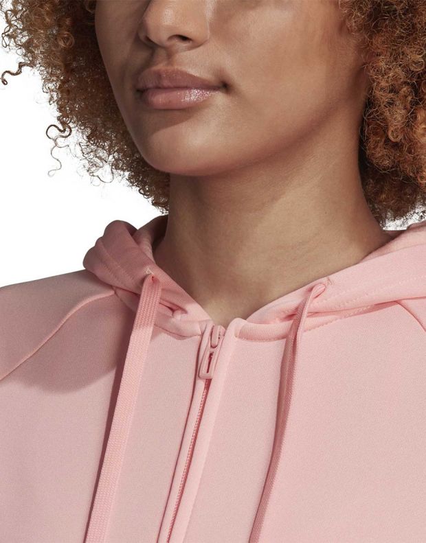 ADIDAS Linear French Terry Hooded Tracksuit Pink/Grey - FM6845 - 4