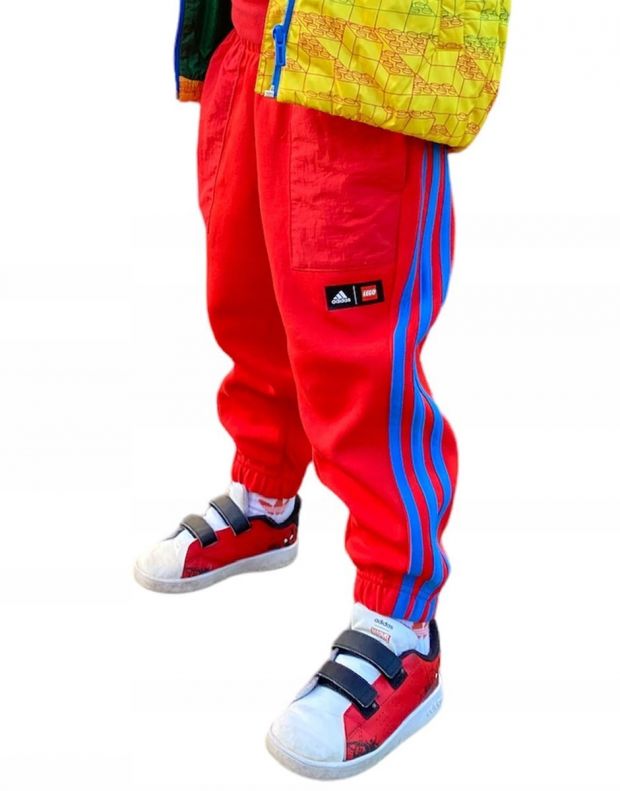 ADIDAS x Classic Lego 3-Stripes Pants Red - H26666 - 1