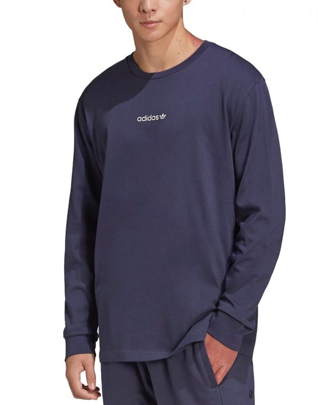 ADIDAS Originals Long Sleeve Graphic Blouse Navy - HN0390 - 1