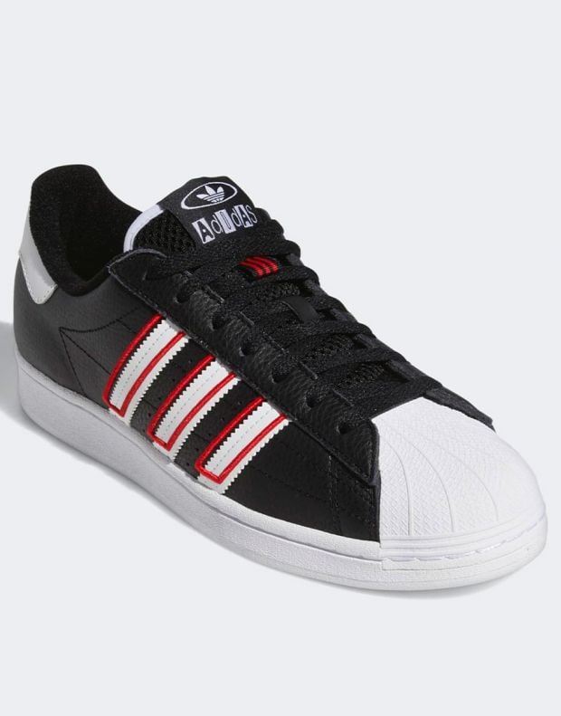 ADIDAS Originals Superstar Shoes Black/Red - GY0998 - 3