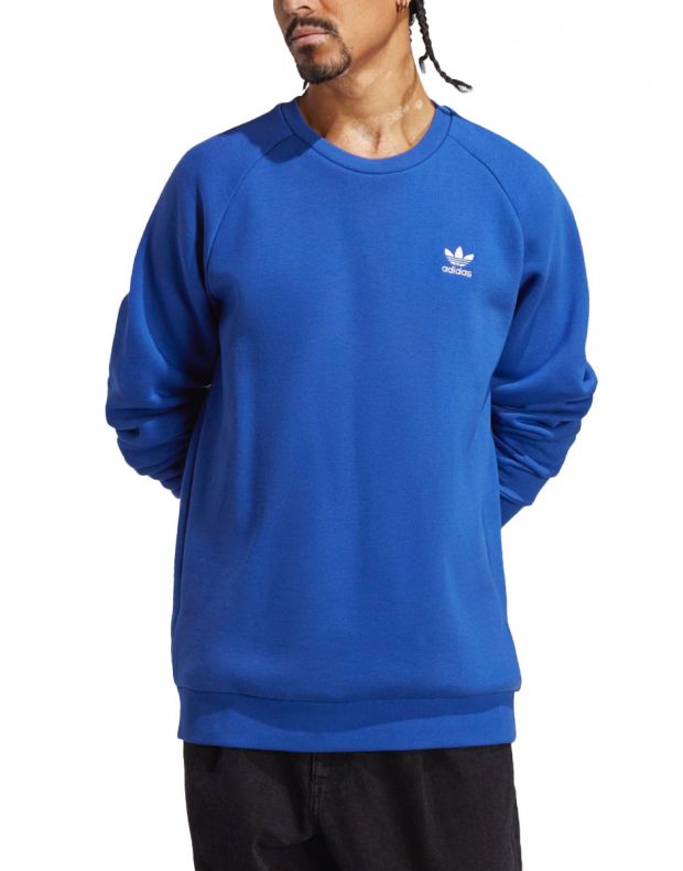 ADIDAS Originals Trefoil Essentials Crew Neck Sweatshirt Blue - IA4825 - 1