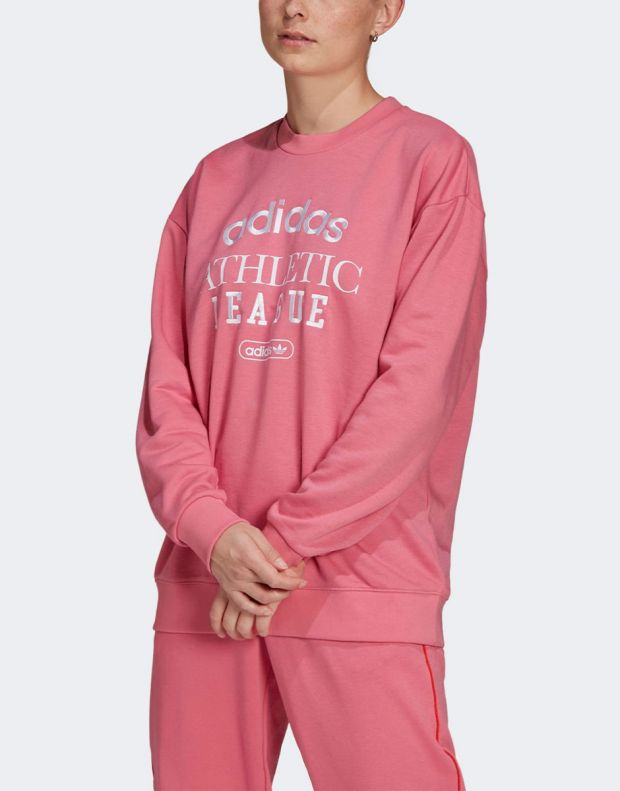 ADIDAS Retro Luxury Crew Sweatshirt Pink - HL0049 - 3