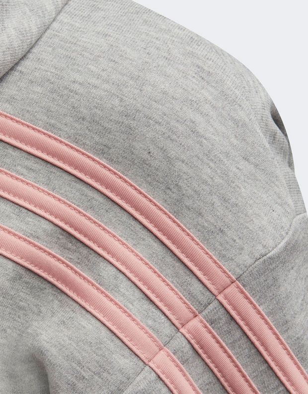 ADIDAS Sportswear 3-Stripes Full-Zip Hoodie Grey - HD4363 - 6