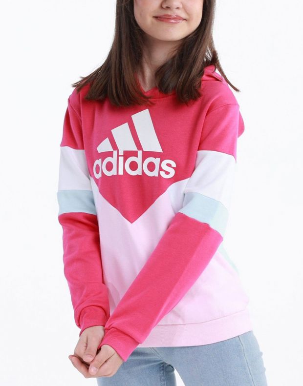 ADIDAS Sportswear Colorblock Fleece Hoodie Pink - HN8554 - 3