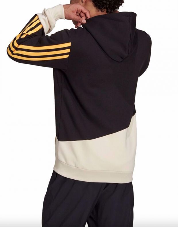 ADIDAS Sportswear Colorblock Hooded Track Top Black Beige - GR4095 - 3