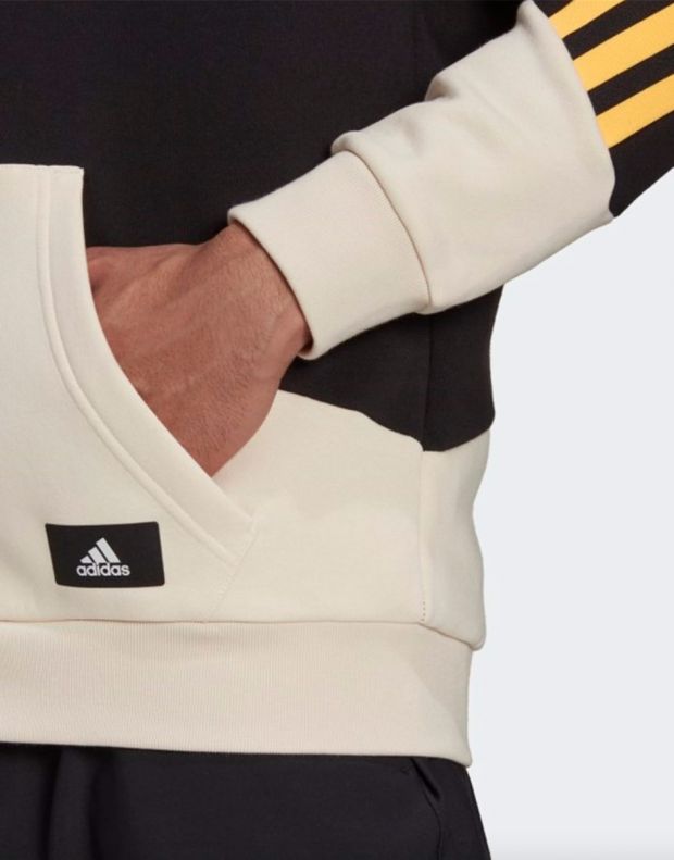 ADIDAS Sportswear Colorblock Hooded Track Top Black Beige - GR4095 - 5