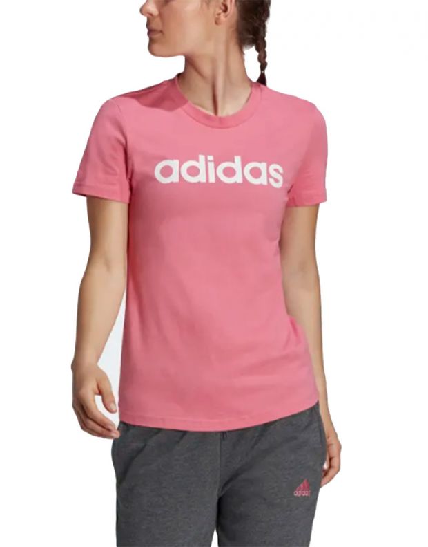 ADIDAS Sportswear Essentials Slim Logo T-Shirt Pink - H07831 - 1