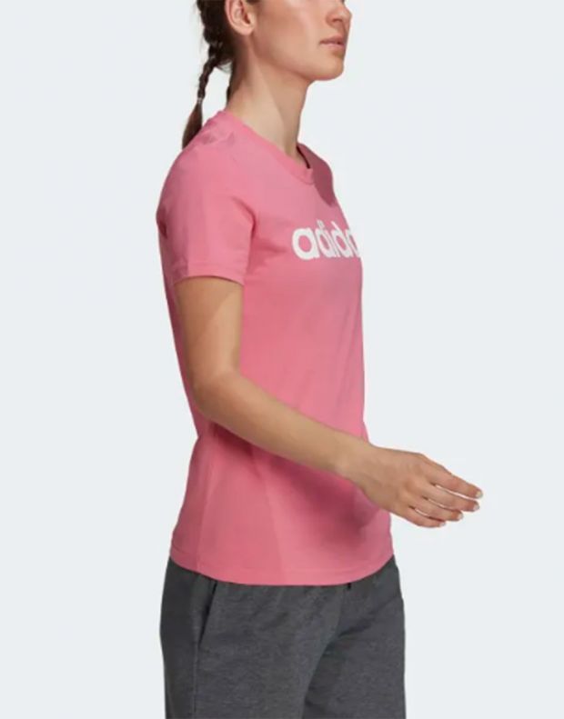 ADIDAS Sportswear Essentials Slim Logo T-Shirt Pink - H07831 - 3