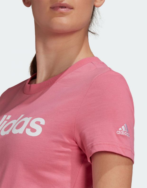 ADIDAS Sportswear Essentials Slim Logo T-Shirt Pink - H07831 - 4