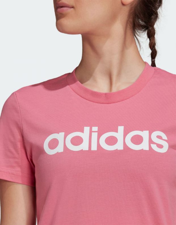 ADIDAS Sportswear Essentials Slim Logo T-Shirt Pink - H07831 - 5