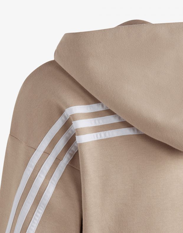 ADIDAS Sportswear Future Icons 3-Stripes Full-Zip Hoodie Brown - H44669 - 4