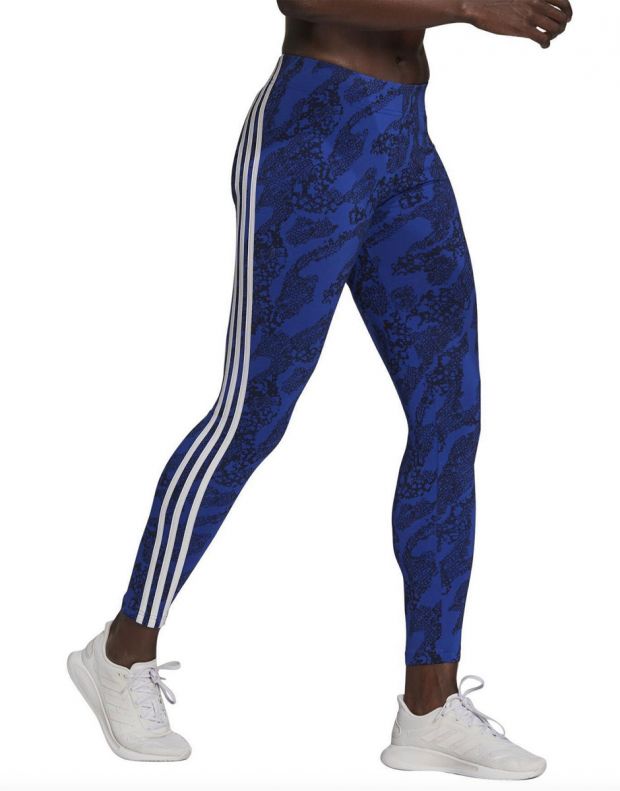 ADIDAS Sportswear Future Icons Animal Print Leggings Blue Print - HA5703 - 3