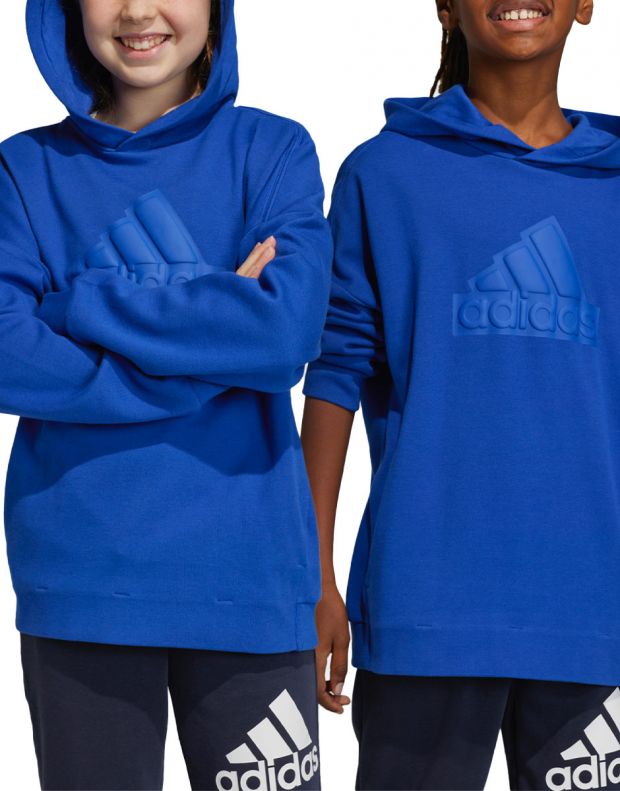 ADIDAS Sportswear Future Icons Logo Hoodie Blue - HR6303 - 1